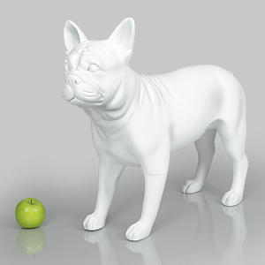 Dog Mannequin Patricia - Anti-Scratch White